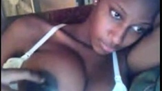 Big Black nipples on this ebony teen