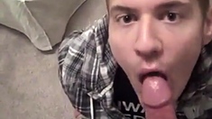 Buddy Blowing Me And I Shoot Cum On His Tongue