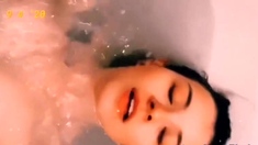 Busty Brunette Teen's Solo Bath Time Webcam Show