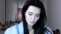 Hottest brunette solo webcam masturbation 2