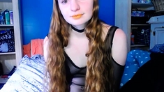 Lingerie Wearing Teen Beauty Fingers Her Pussy Solo