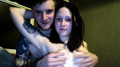 Cute amateur teen brunette pussy dildoing on live webcam